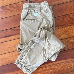 American Eagle Drawstring Jogger Pants in Light Khaki